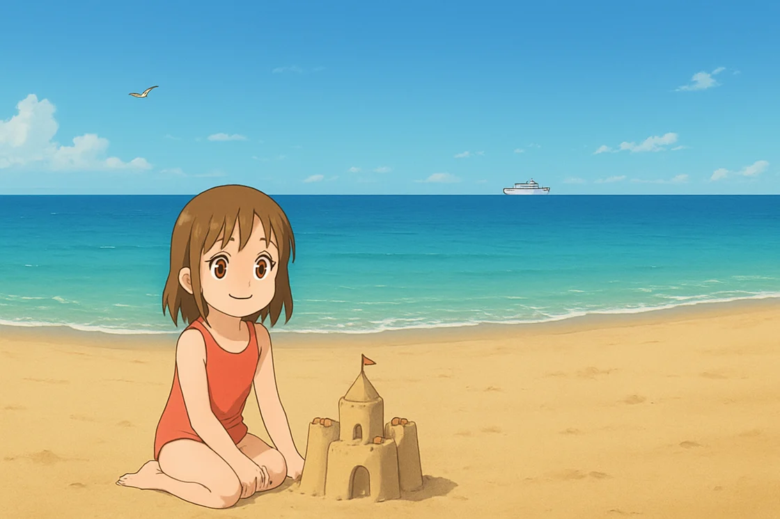 Kind und Junge am Strand 4